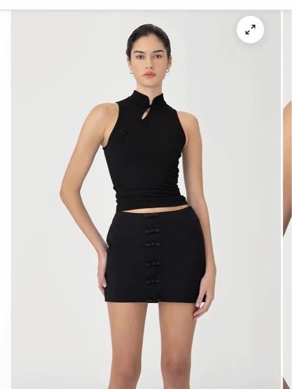 SAU LEE Tao Knit Top Black Size 4